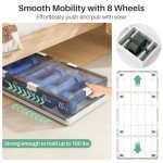 Rolling Under Bed Storage Bins with Lids - 37.8 Qt