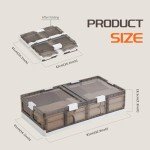 2-Pack Wheeled Under Bed Storage Bins - Foldable