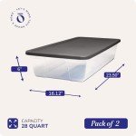 2-Pack Small Clear Storage Bins with Lids