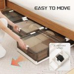 2-Pack Wheeled Under Bed Storage Bins - Foldable