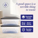 2-Pack Small Clear Storage Bins with Lids