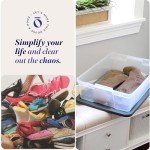 2-Pack Small Clear Storage Bins with Lids