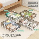 Rolling Under Bed Storage Bins with Lids - 37.8 Qt