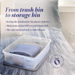 2-Pack Small Clear Storage Bins with Lids