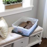 2-Pack Small Clear Storage Bins with Lids