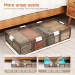 2-Pack Wheeled Under Bed Storage Bins - Foldable