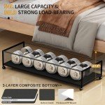 Rolling Under Bed Storage Bins with Clear Lids