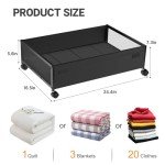 Under Bed Storage Bins with Wheels - 2-Pack