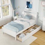 Giantex Twin Bed with 2 Storage Drawers