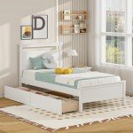Giantex Twin Bed with 2 Storage Drawers