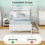 Giantex Twin Bed with 2 Storage Drawers
