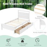 Giantex Twin Bed with 2 Storage Drawers