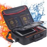 Fireproof Document & Money Bag Set with Lock