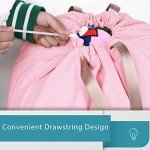 Extra Large Canvas Laundry Bags with Handles - Pink