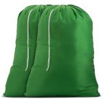 Large Capacity Nylon Laundry Bags with Drawstring (Pack of 2)