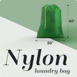 Large Capacity Nylon Laundry Bags with Drawstring (Pack of 2)