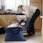 Navy Blue Extra Large Cotton Canvas Laundry Bag