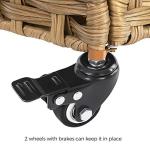 SONGMICS 3-Section Laundry Hamper with Lid and Wheels