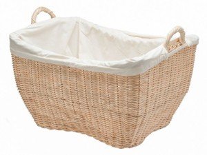 Natural Wicker Laundry Basket by KOUBOO