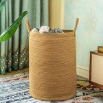 85L Woven Laundry Basket with Handles - Brown