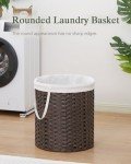 Round Rattan Laundry Hamper with Removable Bags
