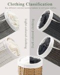 Round Rattan Laundry Hamper with Removable Bags