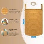 85L Woven Laundry Basket with Handles - Brown
