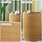 85L Woven Laundry Basket with Handles - Brown