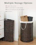 Round Rattan Laundry Hamper with Removable Bags