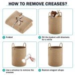 Tall Jute Rope Laundry Hamper Basket - 58L