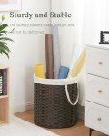 Round Rattan Laundry Hamper with Removable Bags