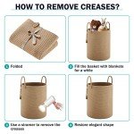 Tall Jute Rope Laundry Hamper Basket - 58L