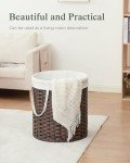 Round Rattan Laundry Hamper with Removable Bags