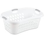 6 Pack Plastic Laundry Hamper Baskets - White