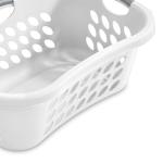 6 Pack Plastic Laundry Hamper Baskets - White