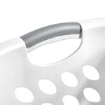 6 Pack Plastic Laundry Hamper Baskets - White