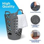 Clorox Tall Plastic Laundry Basket with Handles