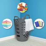 Clorox Tall Plastic Laundry Basket with Handles