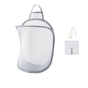Collapsible Mesh Hanging Laundry Basket for Home