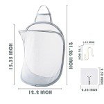 Collapsible Mesh Hanging Laundry Basket for Home