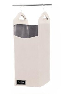 Beige Hanging Laundry Hamper Bag – Heavy Duty Organizer
