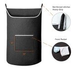XL Black Hanging Laundry Hamper Bag - 36x22 Inch