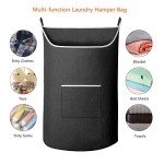 XL Black Hanging Laundry Hamper Bag - 36x22 Inch