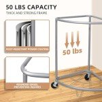 Corner Laundry Hamper 110L with Rolling Cart
