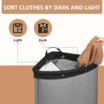 Corner Laundry Hamper 110L with Rolling Cart
