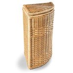 Corner Wicker Laundry Hamper - Sandstone, 15" x 28