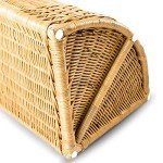 Corner Wicker Laundry Hamper - Sandstone, 15" x 28