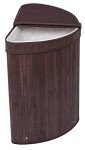 BIRDROCK HOME Bamboo Corner Laundry Hamper with Lid