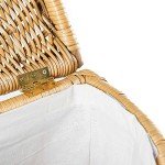 Corner Wicker Laundry Hamper - Sandstone, 15" x 28