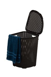 Superio Triangle Design Plastic Laundry Hamper with Lid